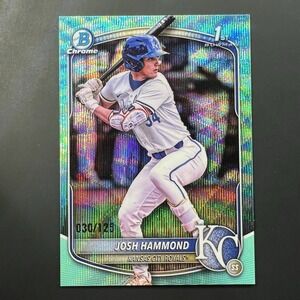 2025 Bowman Draft Josh Hammond 1st Chrome /125 Aqua Wave Refractor